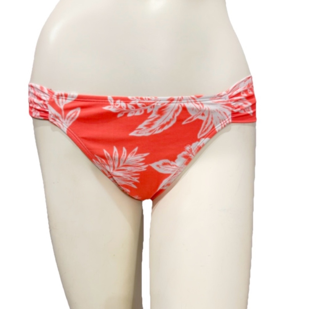 O’Neill Bikini Bottoms Women’s Medium Coral Floral Ruched Swim